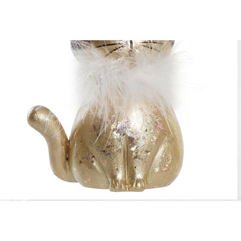 Image secondaire de Décorations de Noël DKD Home Decor Résine Chat (9 x 6 x 15 cm) (2 Unités)