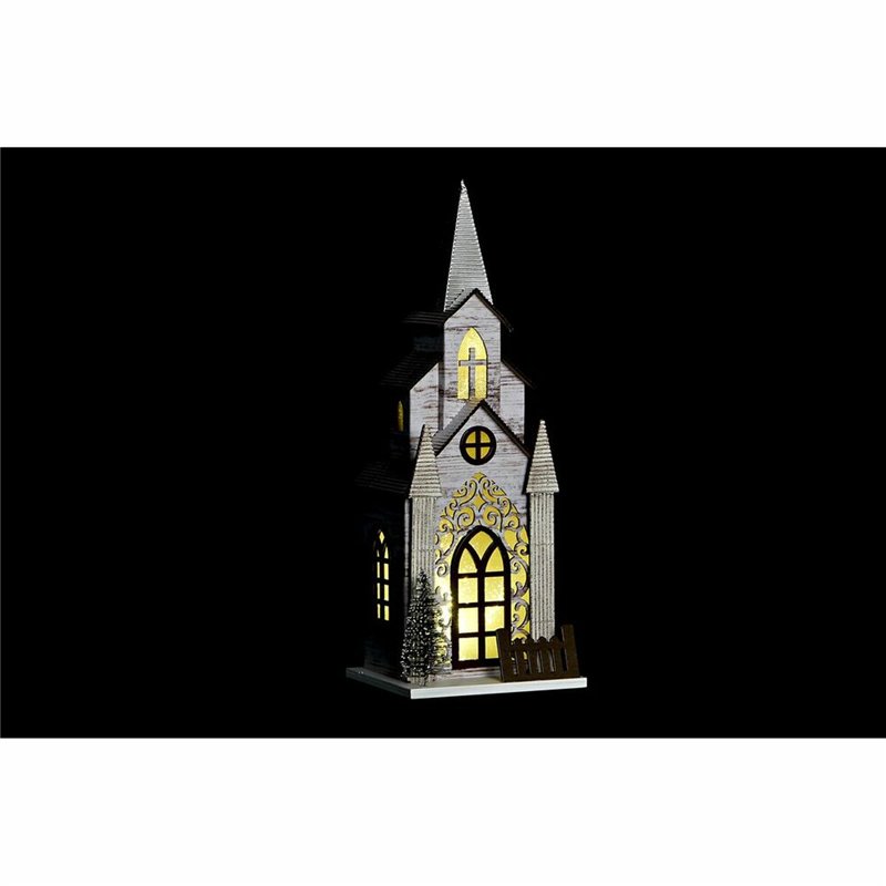 Image secondaire de Décorations de Noël DKD Home Decor Église MDF (12,5 x 11 x 33 cm) (2 Unités)