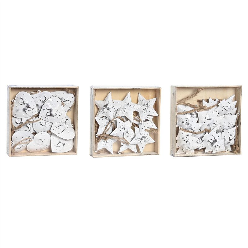 Image secondaire de Ensemble Décorations de Noël DKD Home Decor Métal (12 x 12 x 3 cm) (3 Unités)