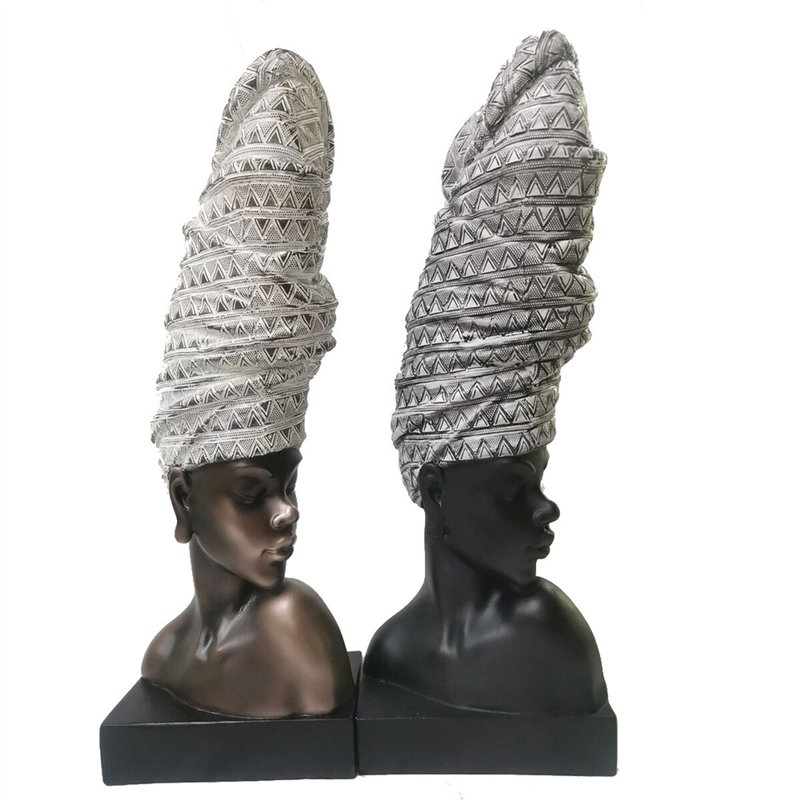 Image secondaire de Figurine Décorative DKD Home Decor Résine Africaine (15,5 x 13,5 x 42 cm) (2 Unités)