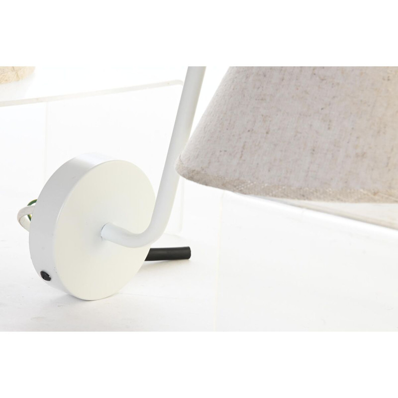 Image secondaire de Applique DKD Home Decor Doré Métal Lin Blanc 50 W Moderne (22 x 32 x 37 cm) (2 Unités)