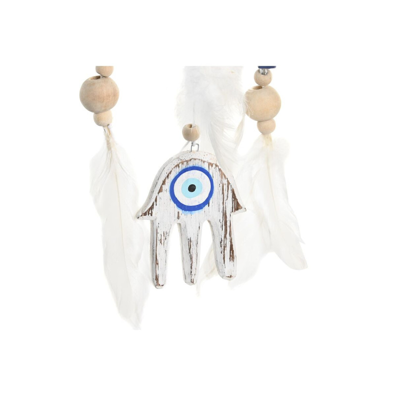 Image secondaire de Décoration Suspendue DKD Home Decor Bleu Blanc Plume méditerranéen (14 x 5 x 45 cm) (2 Unités)