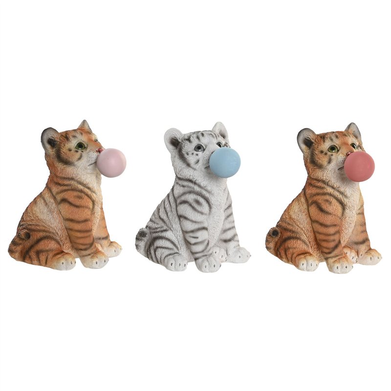 Figurine Décorative DKD Home Decor 13,5 x 11 x 15 cm Résine Chat (3 Unités)