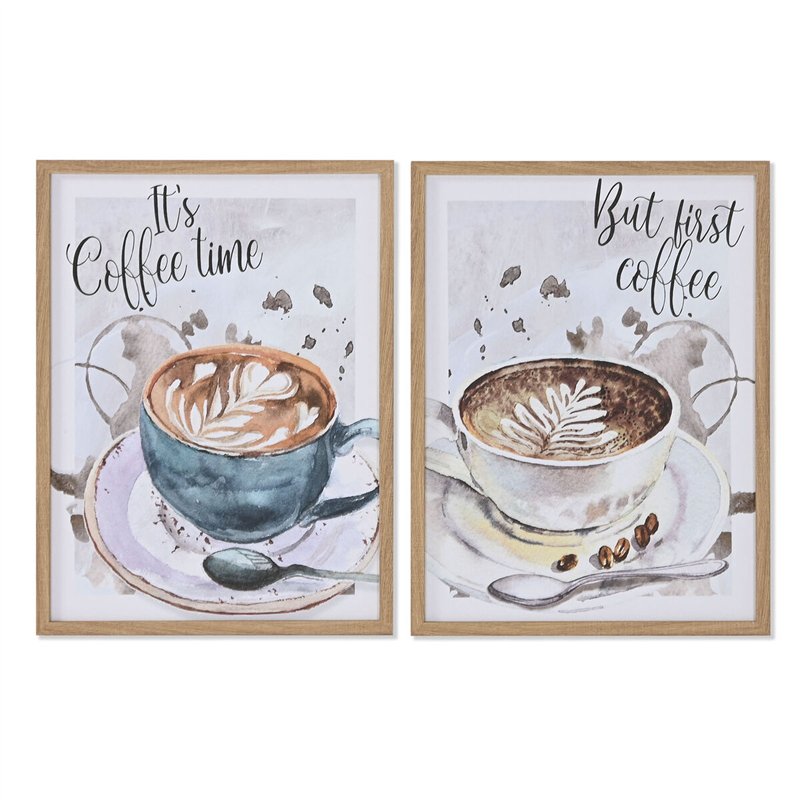 Cadre Home ESPRIT Marron Gris Vintage 30 x 1,8 x 40 cm (2 Unités)