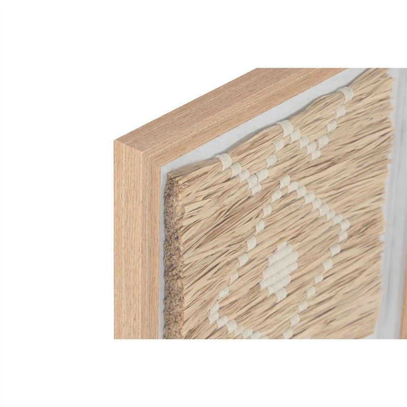 Image secondaire de Cadre Home ESPRIT Blanc Naturel Scandinave 40 x 3 x 40 cm (2 Unités)