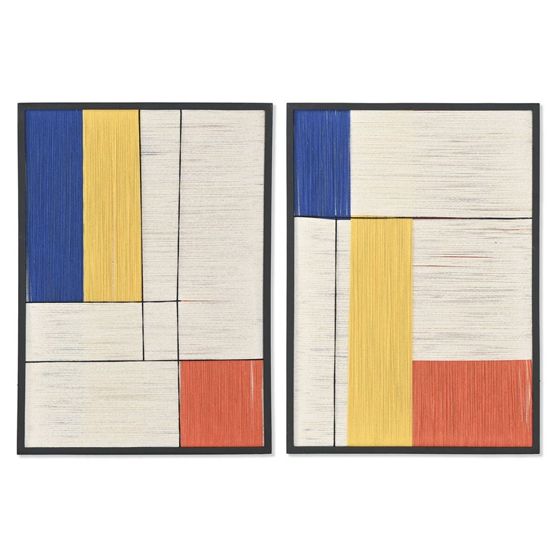 Cadre Home ESPRIT Moderne Urbaine 50 x 2,5 x 70 cm (2 Unités)