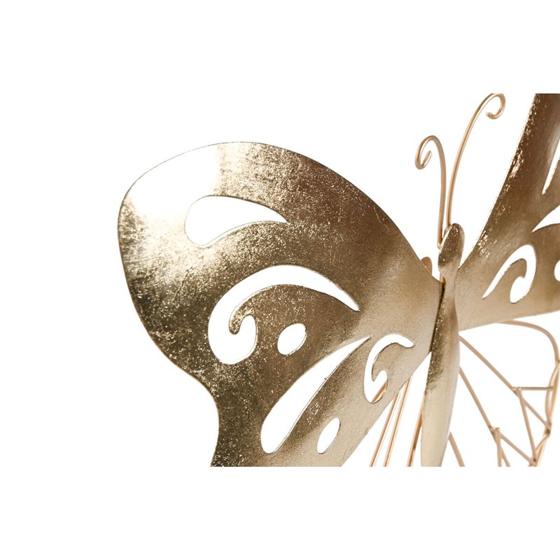 Image secondaire de Décoration murale Home ESPRIT Doré Papillon 43 x 2 x 33 cm (4 Unités)