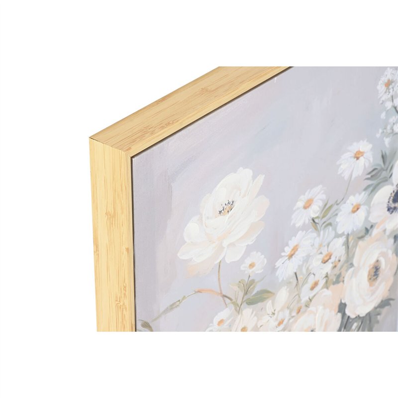 Image secondaire de Cadre Home ESPRIT Bleu Blanc Vert Beige Vase Shabby Chic 70 x 3,5 x 50 cm (2 Unités)