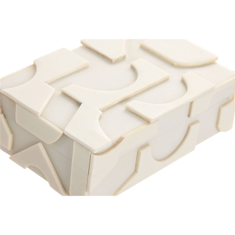 Image secondaire de Boîte à bijoux Home ESPRIT Blanc Résine Os 18 x 13 x 7,5 cm (2 Pièces)