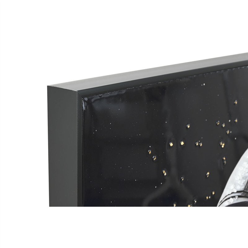 Image secondaire de Cadre Home ESPRIT Bleu Noir Moderne Astronaute Laqué 100 x 4 x 100 cm (2 Unités)