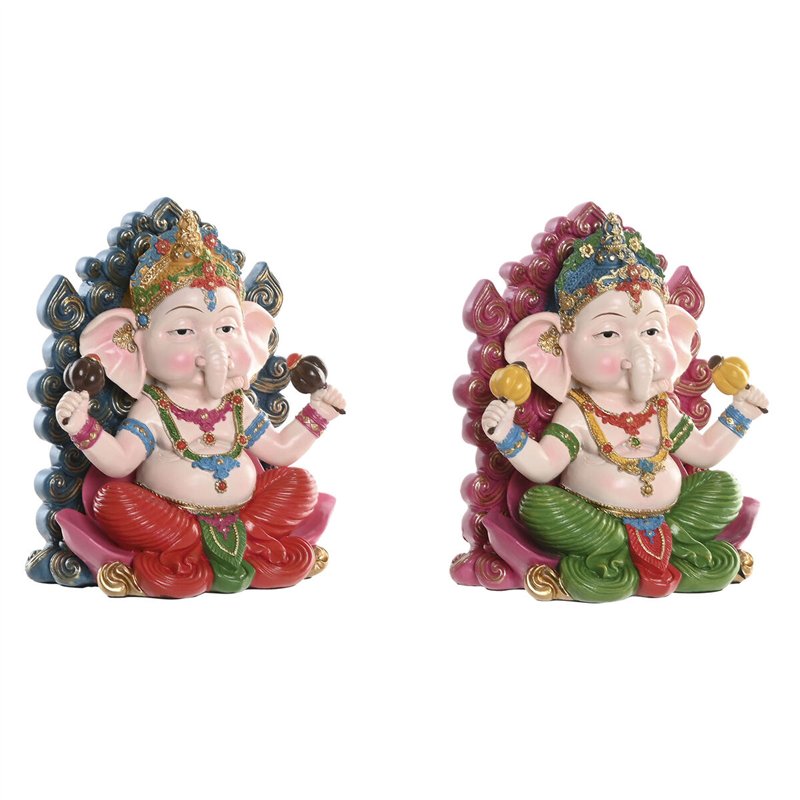 Figurine Décorative Home ESPRIT Multicouleur Indien 18 x 10 x 21 cm (2 Unités)