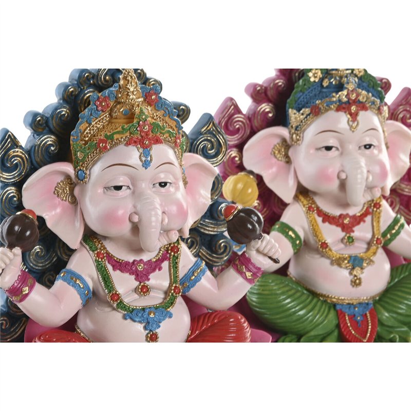 Image secondaire de Figurine Décorative Home ESPRIT Multicouleur Indien 18 x 10 x 21 cm (2 Unités)