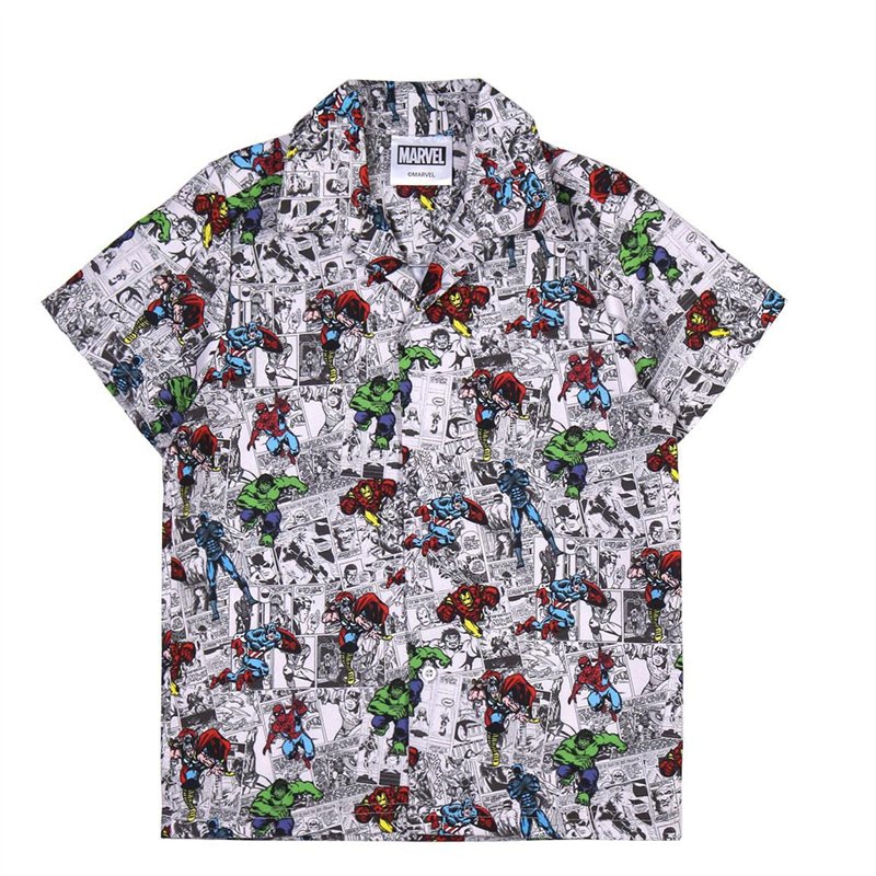 CERDÁ LIFE'S LITTLE MOMENTS D'été 100 Chemise Manche Courte Enfant Garçon Fabriqué en Coton 100% et Portant la Licence Officielle