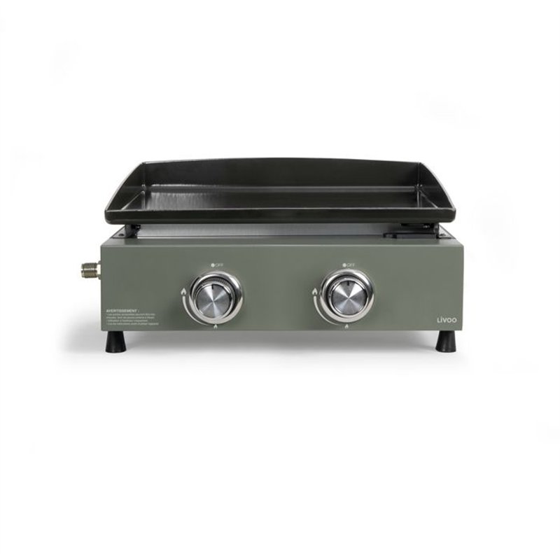 Livoo Plancha gaz 5000w plaque acier émaillé 45.5x35.5cm - DOC323