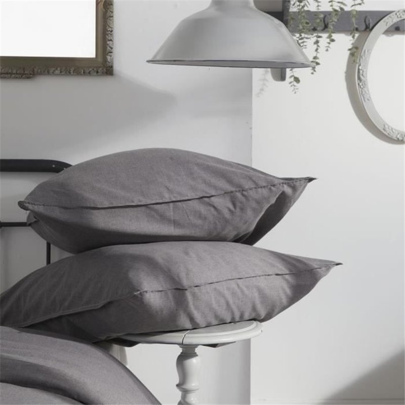 Image secondaire de Housse de couette - TODAY - CHARME - Chambray - Gris foncé Capucine - 240 x 220 cm