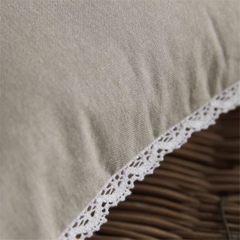 Image secondaire de Coussin - TODAY - CHARME - Chambray x Dentelle Berenice - 40 x 40 cm