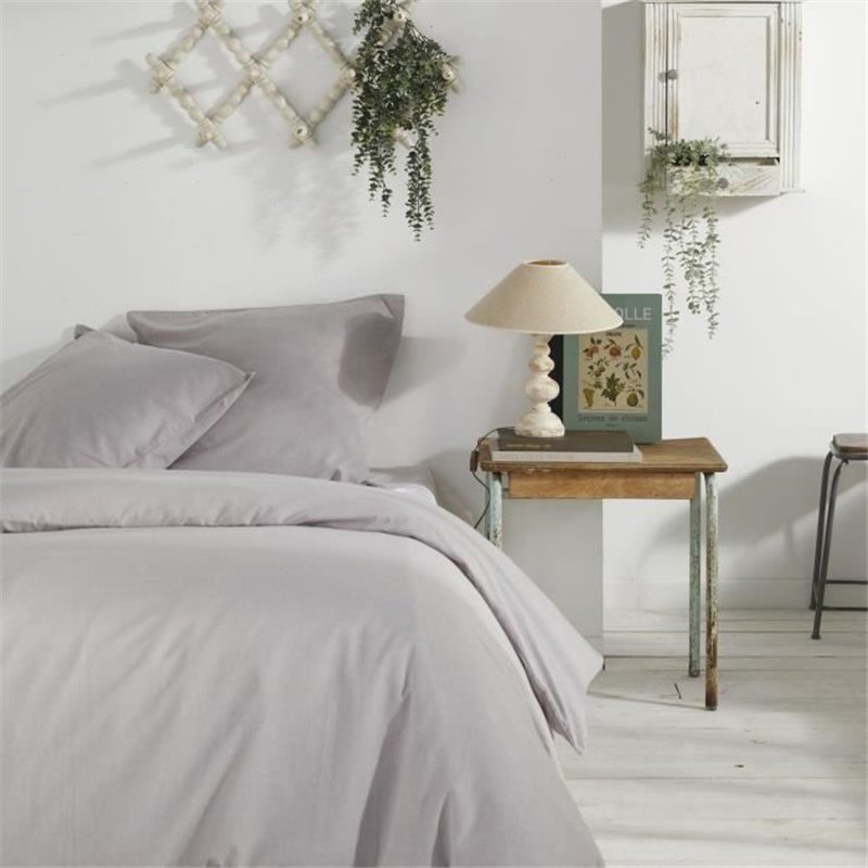 Housse de couette - TODAY - CHARME - Chambray - Gris clair Constance - 240 x 220 cm