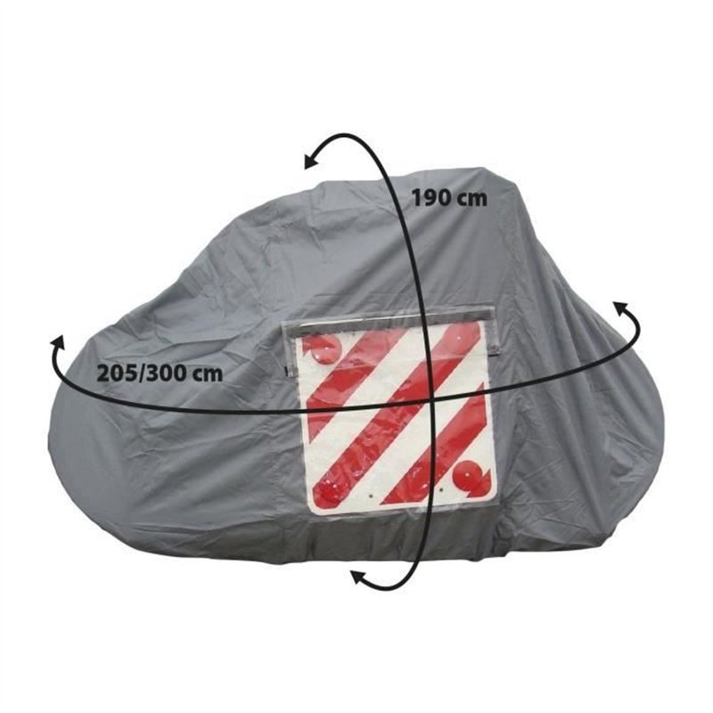 Bâche de protection - OPTIMA - Polyester enduit imperméable 110 g/m²- 2 sangles réglables fournies - Pour 4 vélos