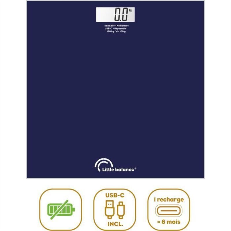 Pese-personne - LITTLE BALANCE - SB3 - USB-C - Bleu nuit