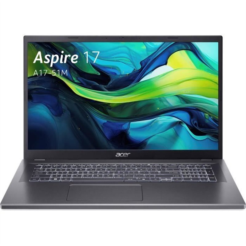PC portable - ACER - Aspire A17-51M-57K1 - 17.3'' FHD IPS - Intel Core i5-1334U - UHD Graphics - 16Go DDR5 - 512Go PCIe NVMe SSD