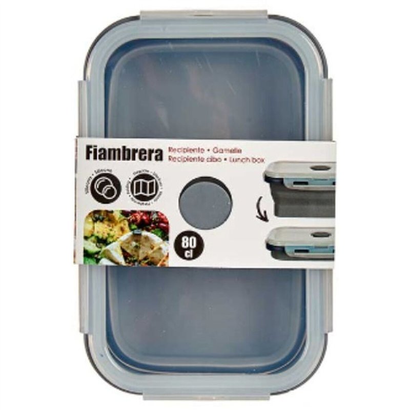 Image secondaire de Boîte à lunch Kinvara CH19130-2 Gris Transparent ABS 800 ml (6 Unités)
