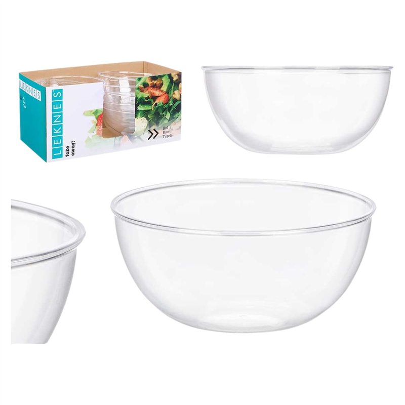 Image secondaire de Service de vaisselle Leknes CK80678-1 Transparent Plastique 3,5 L 25,5 x 12,5 x 25,5 cm (12 Unités)