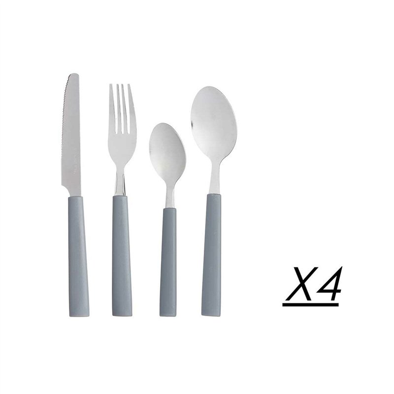 Image secondaire de Ensemble de Couverts Gris Argenté Acier inoxydable Plastique (6 Unités)