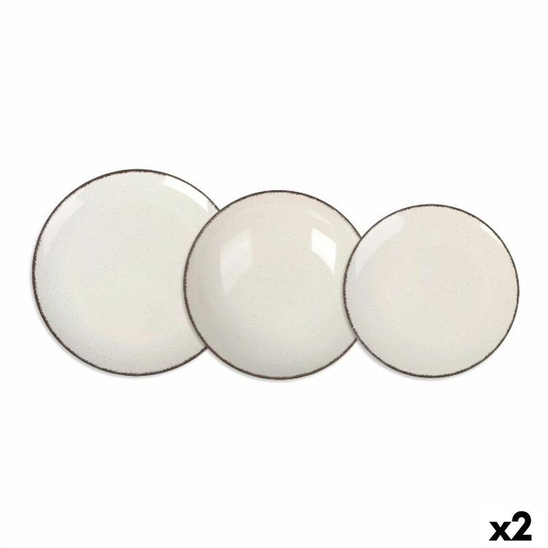 Assiettes La Mediterránea Anllo Blanc 12 Pièces (2 Unités)