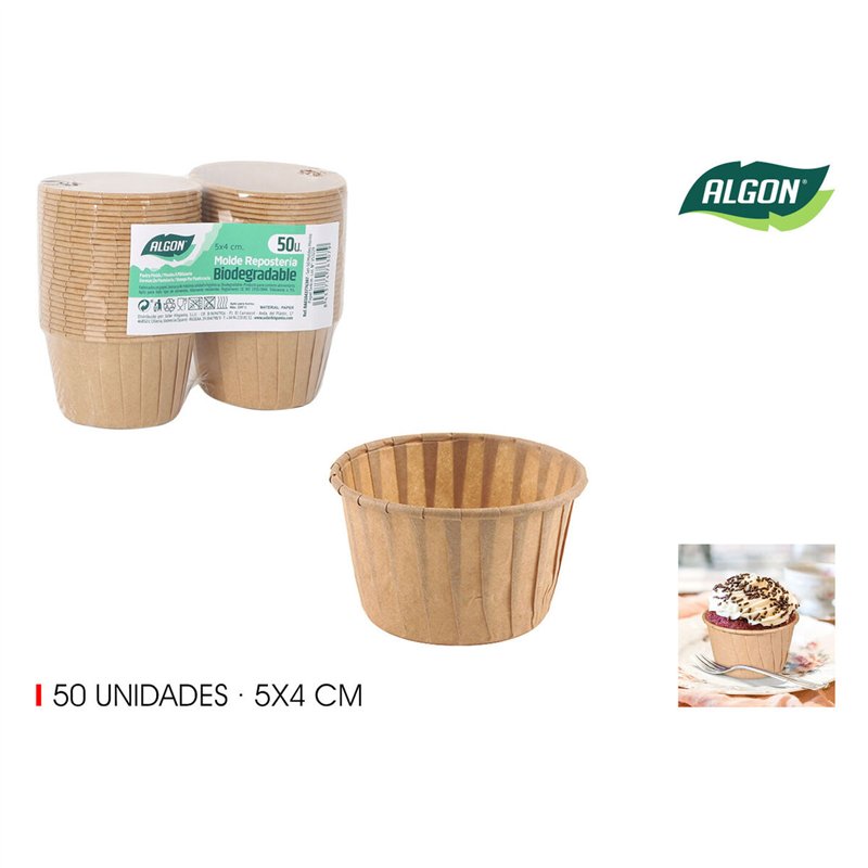 Image secondaire de Ensemble de moules à pâtisserie Algon Papier 5 x 4 cm 50 Pièces (36 Unités)