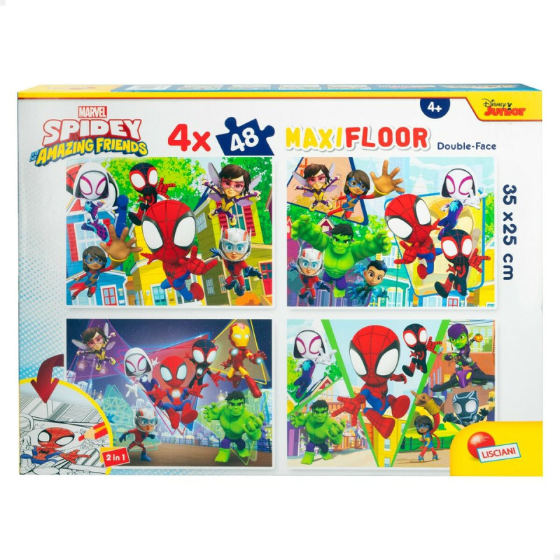 Image secondaire de Set de 4 Puzzles Spidey 35 x 1,5 x 25 cm 48 Pièces (6 Unités)