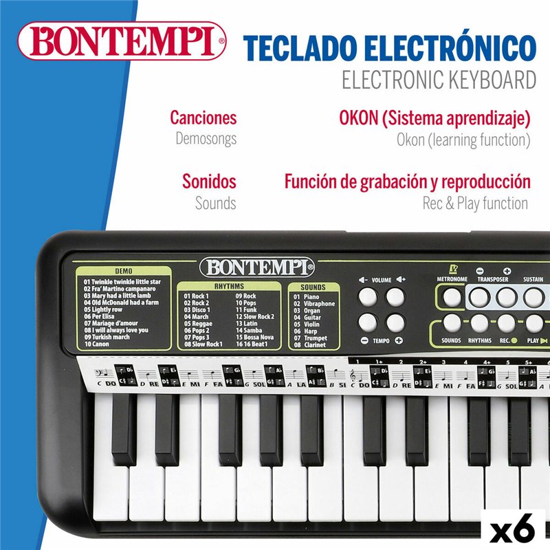 Image secondaire de Clavier 37 Touches Bontempi 42 x 4 x 15 cm (6 Unités)