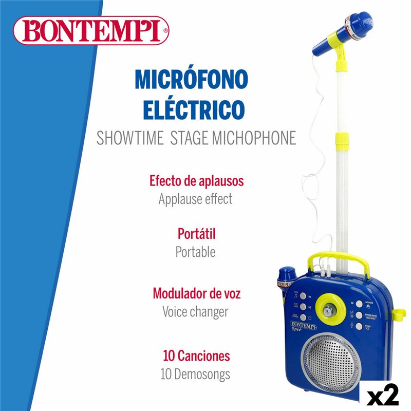Image secondaire de Enceinte avec Microphone Karaoké Bontempi 2 Unités