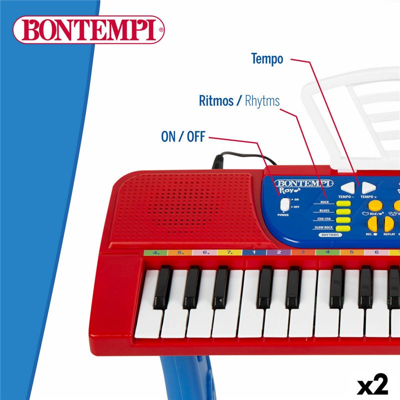 Image secondaire de Clavier 37 Touches Bontempi 43 x 56 x 23 cm (2 Unités)