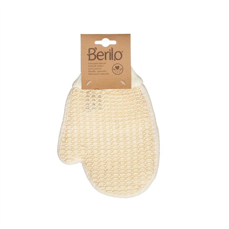 Image secondaire de Gant Exfoliant Berilo B7083-12 Blanc Beige (12 Unités)