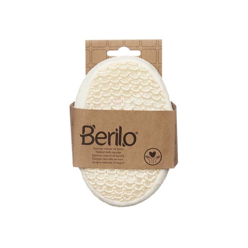 Image secondaire de Éponge Corporelle Berilo B7083-8 Blanc Beige 11 x 15 x 5 cm (12 Unités)