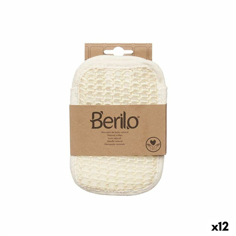 Gant Exfoliant Berilo B7083-5 Blanc Beige (12 Unités)