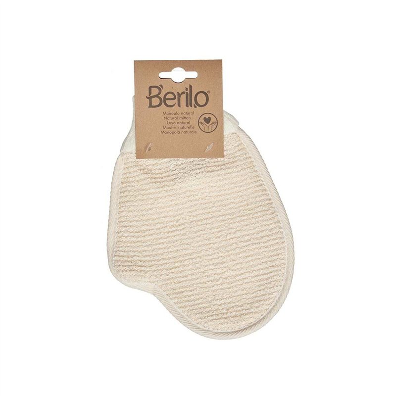 Image secondaire de Gant Exfoliant Berilo B7081-12 Blanc Beige (12 Unités)