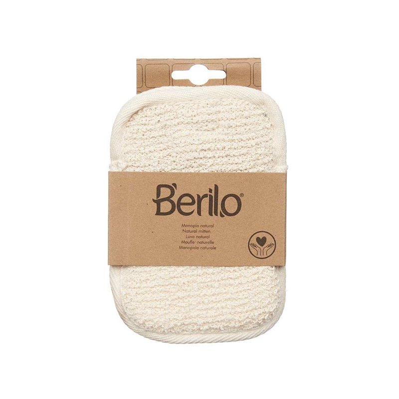 Image secondaire de Gant Exfoliant Berilo B7081-5 Blanc Beige (12 Unités)