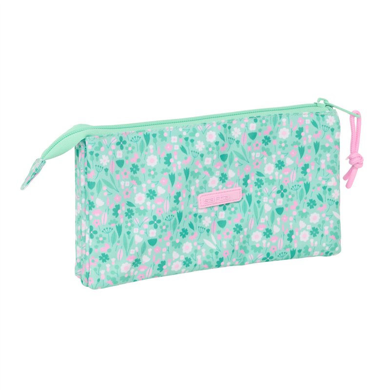 Image secondaire de Trousse Fourre-Tout Triple Safta Cuore Menthe 22 x 12 x 3 cm