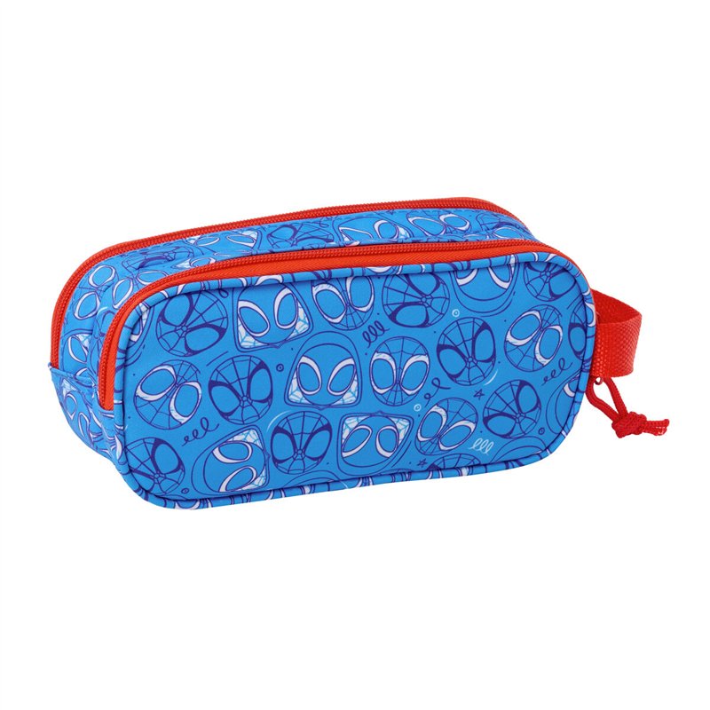 Image secondaire de Trousse Fourre-Tout Double Spider-Man Rouge Blue marine 21 x 8 x 6 cm 3D