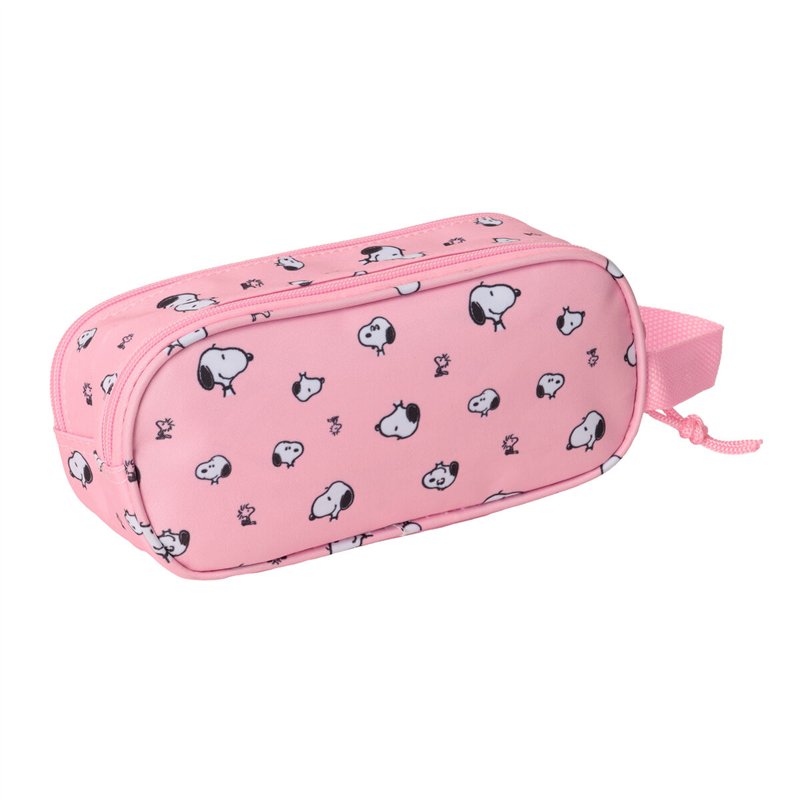 Image secondaire de Trousse Fourre-Tout Double Snoopy Rose 21 x 8 x 6 cm 3D