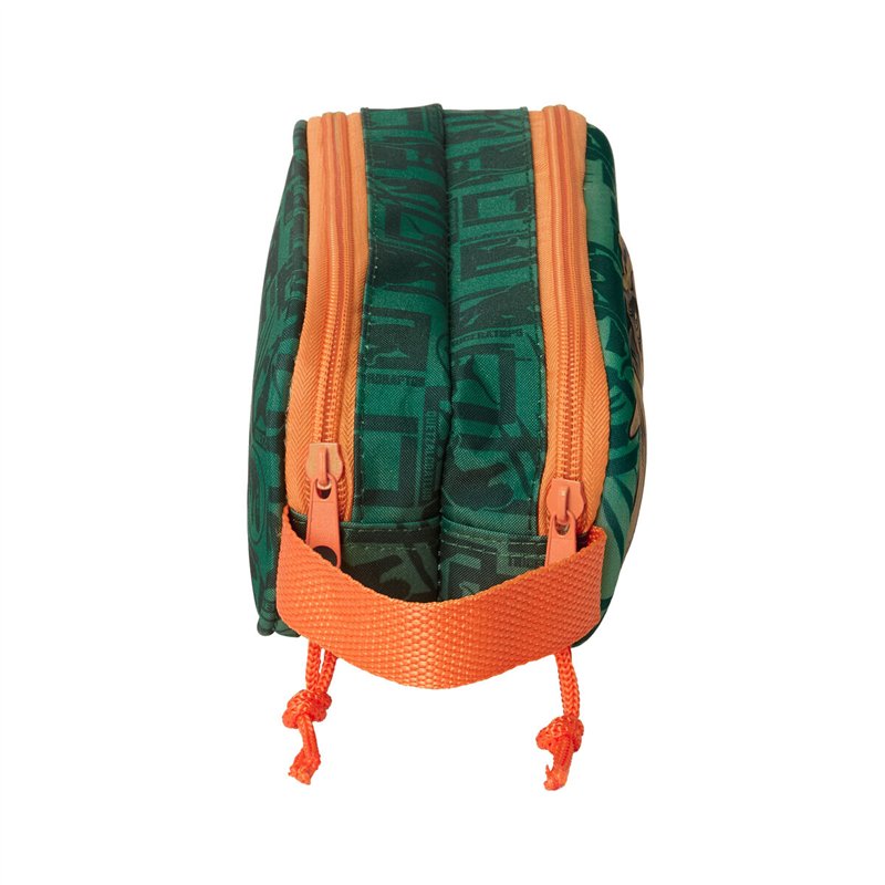Image secondaire de Trousse Fourre-Tout Double Jurassic World Vert foncé 21 x 8 x 6 cm 3D