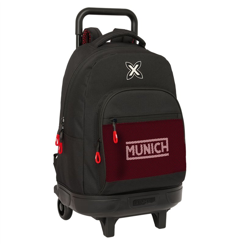 Cartable à roulettes Munich Vulcan Noir 33 x 45 x 22 cm