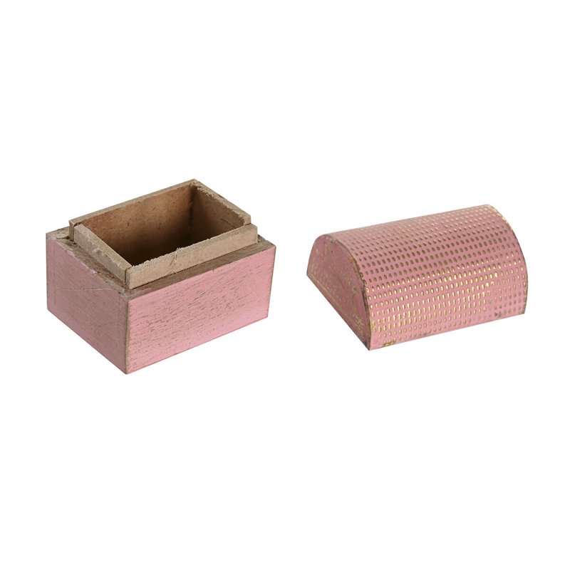 Image secondaire de Boîte à bijoux DKD Home Decor Multicouleur Métal Bois de manguier 4 x 5 x 5 cm (12 Unités)