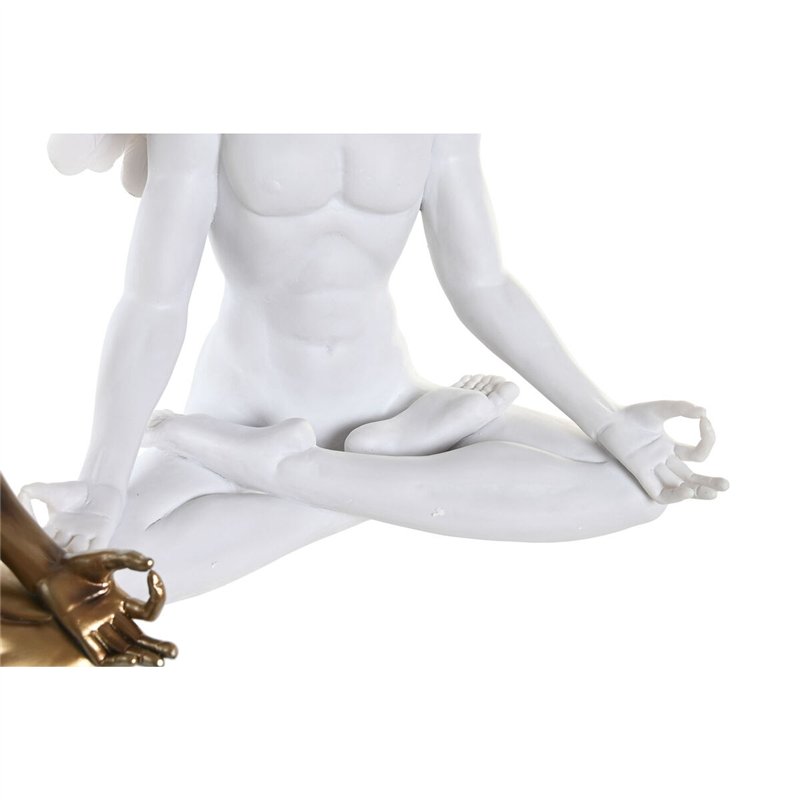 Image secondaire de Figurine Décorative DKD Home Decor Blanc Doré Ange Néoclassique 31,5 x 17 x 26,5 cm (2 Unités)