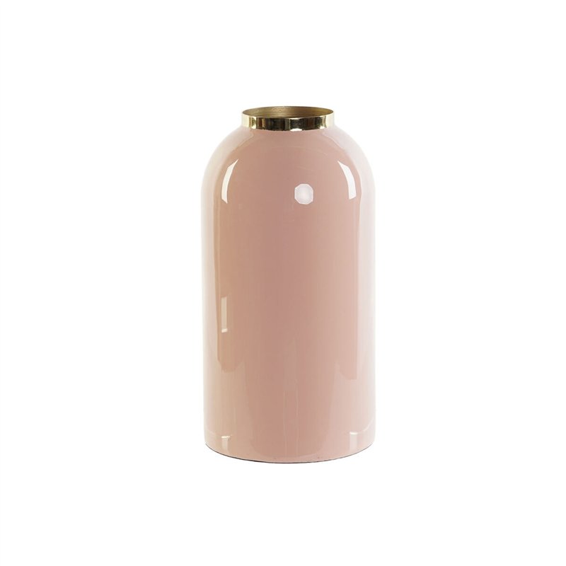 Vase DKD Home Decor Vert Doré Corail Fer Laqué 13 x 13 x 25 cm (2 Unités)