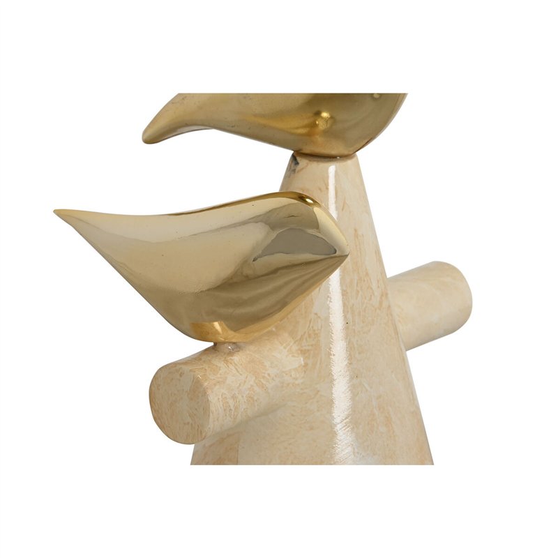 Image secondaire de Figurine Décorative Home ESPRIT Doré Ivoire Oiseaux Romantique 16,5 x 14 x 27 cm
