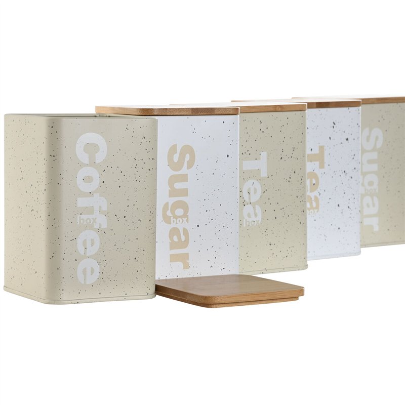 Image secondaire de Boîte Home ESPRIT Beige Gris (2 Unités) (6 Unités)