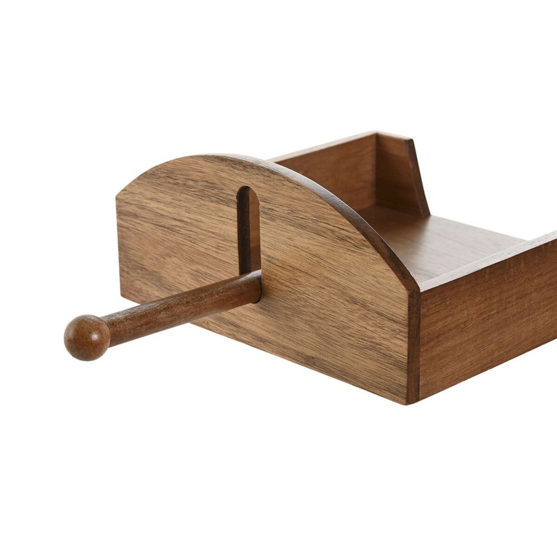Image secondaire de Porte-serviettes Home ESPRIT Naturel Bois d'acacia 19 x 21 x 8,8 cm