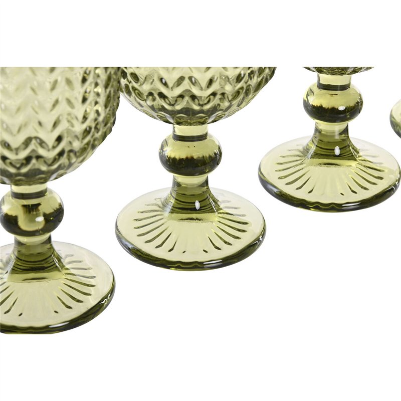 Image secondaire de Set de Verres Home ESPRIT Vert Verre 260 ml (6 Unités)